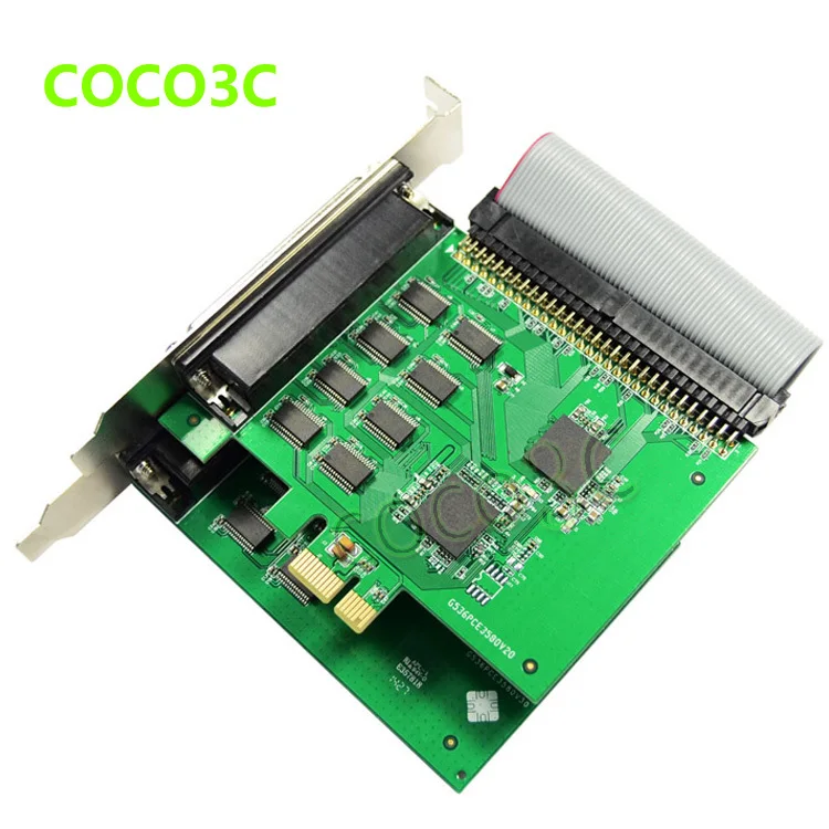16 Ports RS-232 PCI Express controller card PCIe to multi Serial DB9 converter for Industrial automation XR17V358 Chipset | Компьютеры и