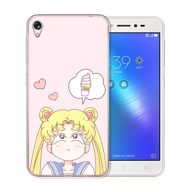 Чехол для телефона Sailor Moon с мультипликационным принтом Asus Zenfone Live ZB501KL Max 3 4 M2 Pro M1