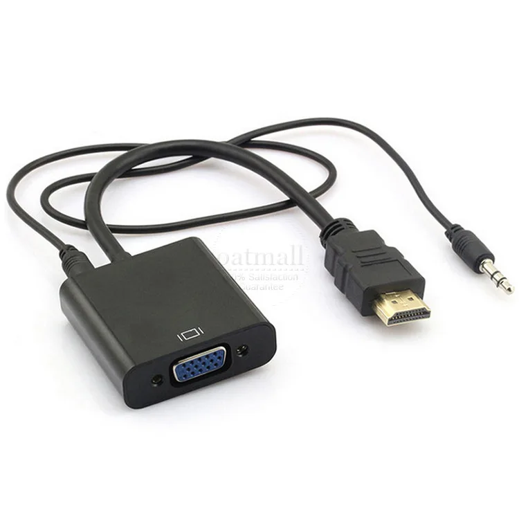 Адаптер HDMI VGA кабель преобразователь цифрового сигнала в аналоговый 1080p для пк