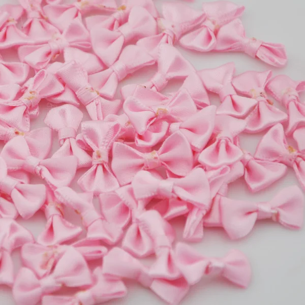Pink 30 шт. Маленькие Атласные Ленточные банты Цветочные аппликации пришить ремесло детская ткань Много Upick B128 - Цвет: Pink