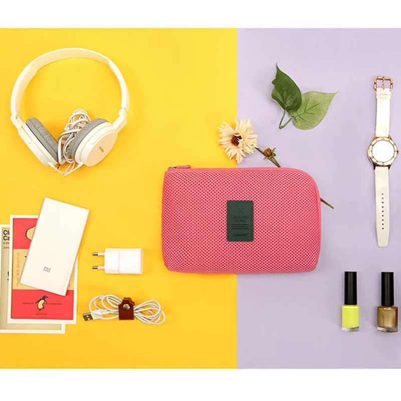 

Necessaires Travel Dressing Case For Women Men Organizer Clutch Portable Hanging Toiletry Bag Small Digital Bag Make Up