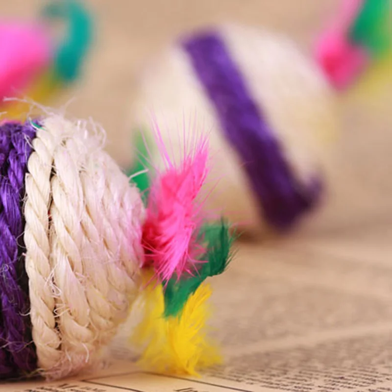 Интерактивная игрушка для кошек и собак сизальная веревка домашних питомцев