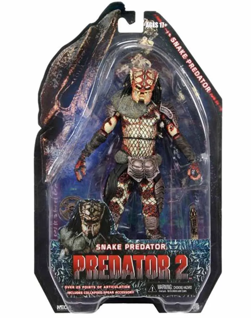 NECA Хищник 2 Страж змея Сталкер хищник, ПВХ Фигурки Коллекционная модель игрушки - Цвет: B with box