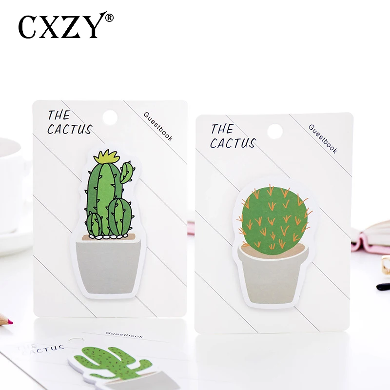 CXZY милые Липкие заметки С КАКТУСОМ kawaii индексные вкладки блокнот для записей