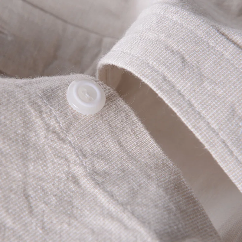 Итальянская брендовая рубашка мужские льняные рубашки с длинным рукавом Мужская