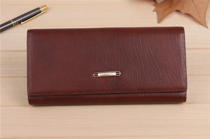 Модные женские кошельки из качественной искусственной кожи 3 складки цвета