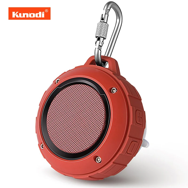 red Kunodi Открытый водонепроницаемый Bluetooth динамик, беспроводной портативный мини душ путешествия динамик, для спорта, бассейна, пляжа, туризма, кемпинга - Цвет: red