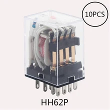 10 шт. реле мощности катушки LY2NJ DC12V/DC24V/DC110V/AC220V миниатюрное DPDT 8
