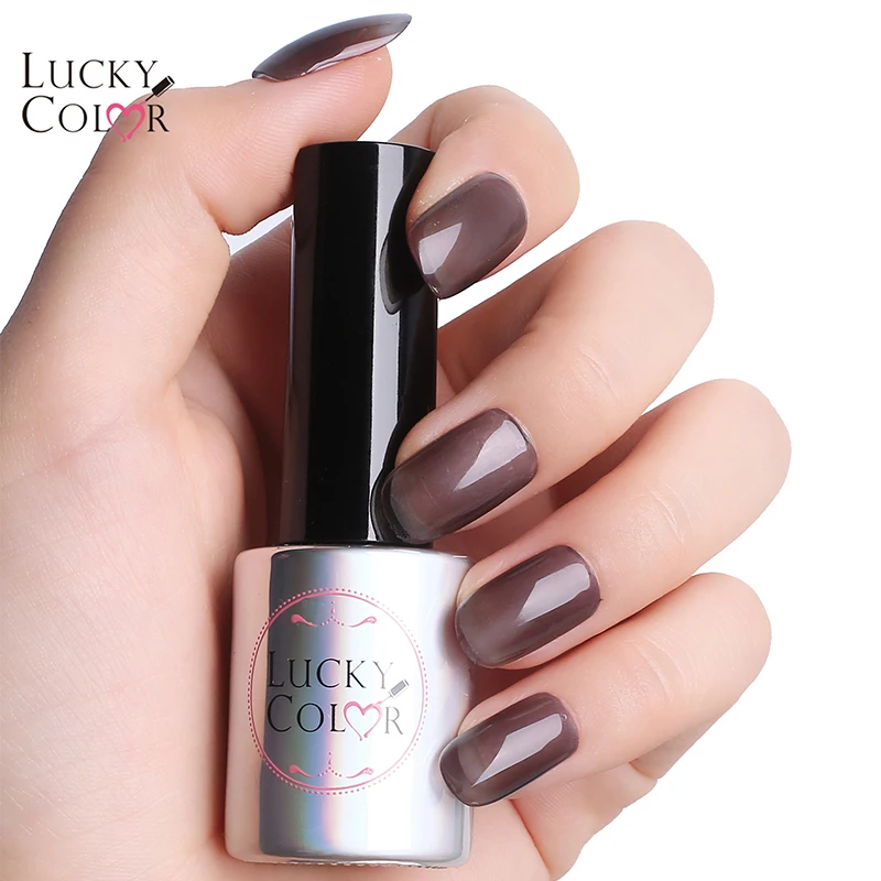 Прозрачный черный Гель лак для дизайна ногтей УФ Lucky Color высококачественный 10