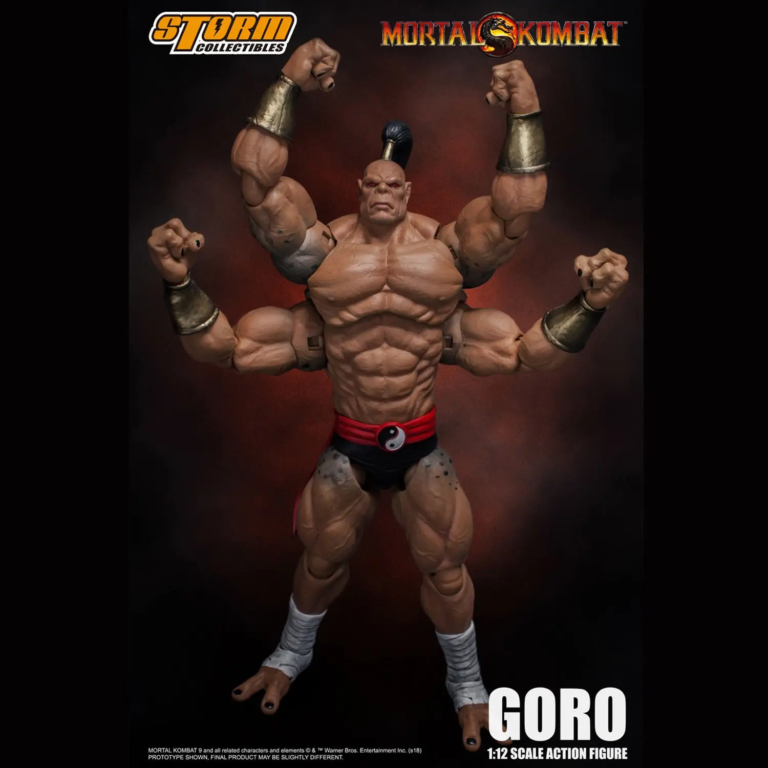 Игрушки от Storm 1/12 Mortal Kombat BOSS GORO коллекция экшн фигурка двойная голова Лепка версия