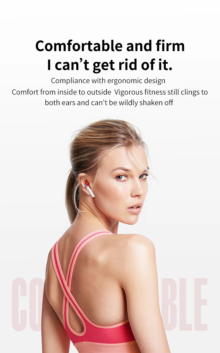 True Wireless Stereo Earphone Ear Hook Running Sport Bass Sound Portable Headset With Mic For Iphone Xiaomi Huawei Mobile Phone