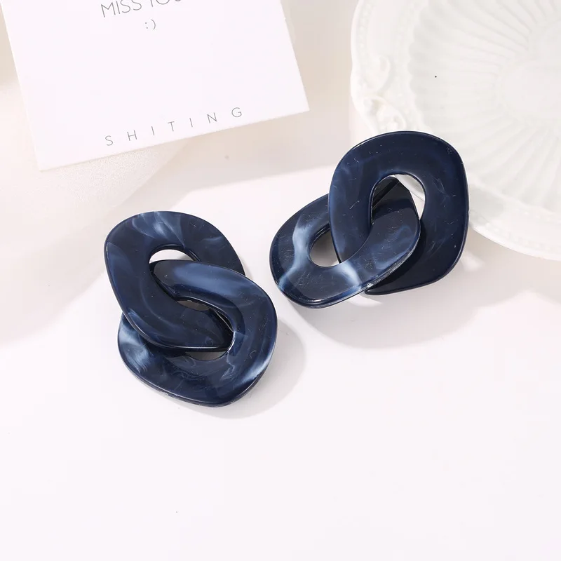 Винтажные хиппи бохо Висячие серьги для женщин Простые геометрические зеленые