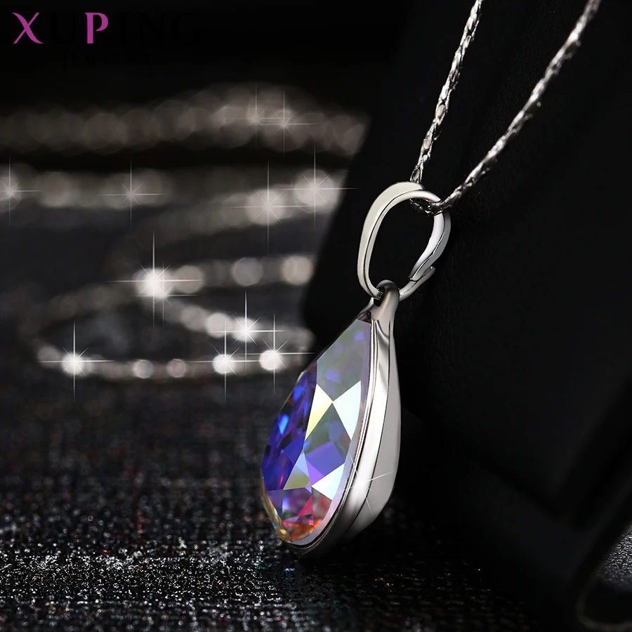 Xuping форма воды Pendantl цепочки и ожерелья Кристаллы от Swarovski высокое качество ювелирные изделия Мода Подарки для женщин M59-30192