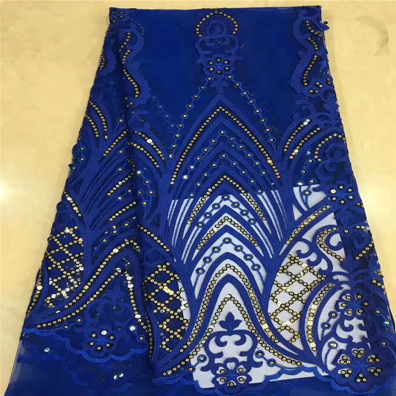 2019 High Quality African Lace Fabric French Tulle Net Embroidery Sequins For Nigerian Party Dresses dp65-1556 | Дом и сад