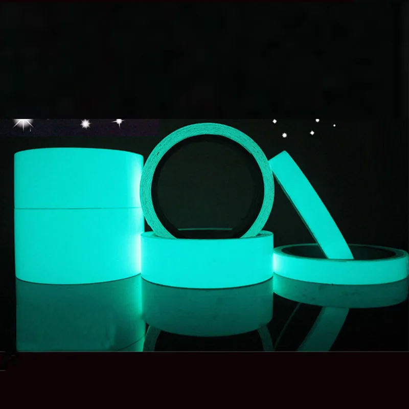 blue green Лента световой самоклеящаяся лента светится в темноте этап безопасности Предупреждение домашний декор вечерние поставки аварийной логотип с утолщённой меховой опушкой - Цвет: blue green