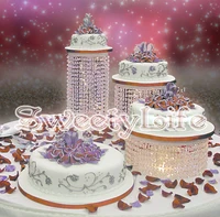 3pcsset birthday home decoration crystal transparent acrylic cake stand height 5 9 17 7 small cake holder