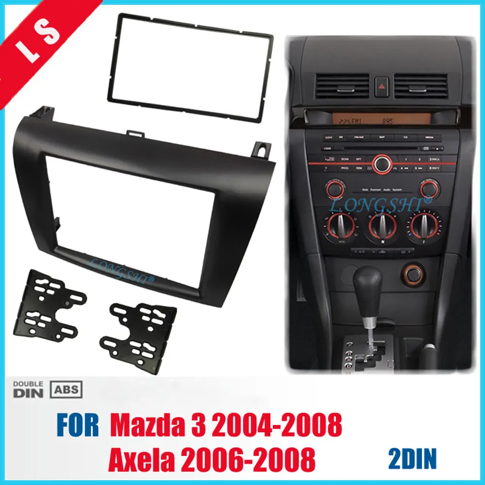 

Stereo Panel for Mazda 3 04-08 Axela 06-08 Single/Double Din Radio Fascia Refitting Dash Mounting Installation Trim Kit Frame 2