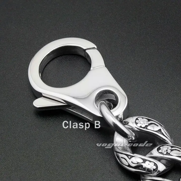 Рокер Мода талии кулон Твердые 316L нержавеющая сталь крутой мужской Байкер цветок