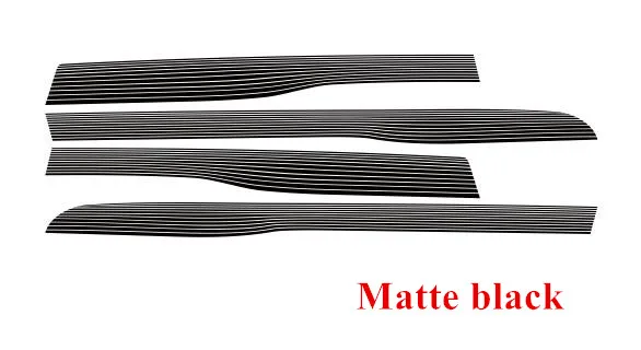 Matte black Автомобильная наклейка s Racing Sport Stripes для Renault Twingo-17, автомобильная дверная поясная наклейка, автомобильные аксессуары, украшение для тела, наклейка - Название цвета: Matte black