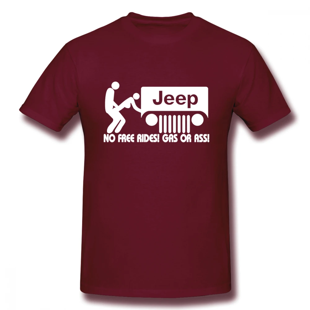 Коричневый Мужская футболка Jeep Car с круглым вырезом, Повседневная футболка с 3D принтом, горячая Распродажа, футболка THINKNO - Цвет: Коричневый