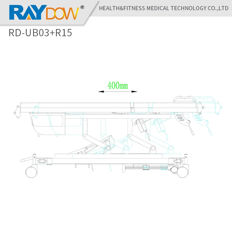 RD-UB03 + R15 raydow авто изменение Бумаги медицинской массажная кровать с 4 ролики |