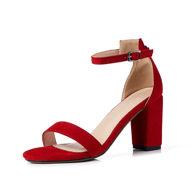 Женская летняя замшевая обувь на массивном каблуке Размеры 33 40|Боссоножки и