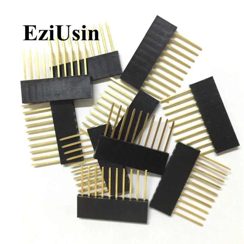 Single Row Female 2.54mm Pin Header socket Connector PC104 Long pins 15mm Breakaway PCB Pinheader for arduino 1*6P 1*8P 1*10P |