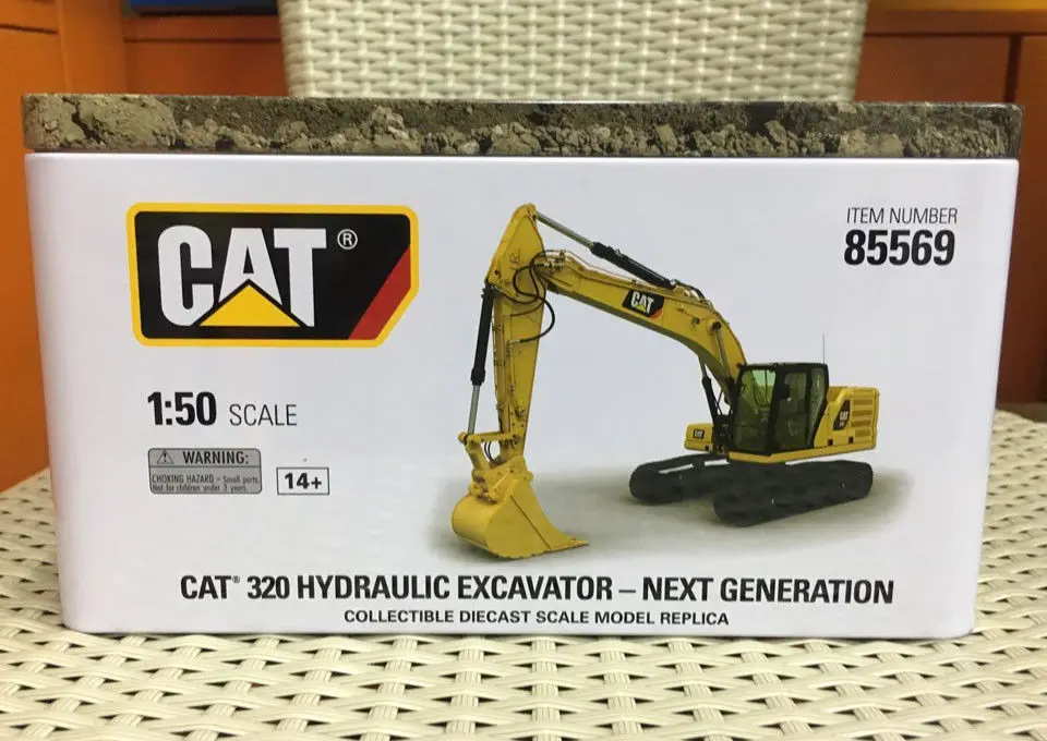 Литая игрушка модель DM 1:50 Масштаб гусеница Cat 320 Гидравлический Экскаватор инженерное оборудование для мальчика подарок, коллекция, украшение