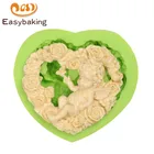 Силиконовая форма в форме сердца сделай сам для цветов, Ангел, детская сказка, форма для конфет и шоколада, кухонный инструмент для выпечки