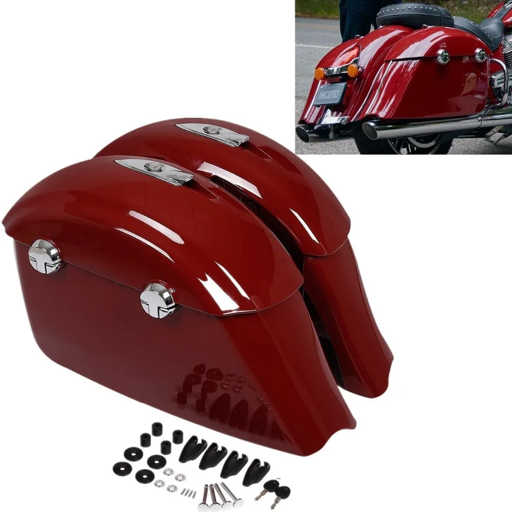 Матовый черный/Окрашенный черный/красный седельные сумки электронная защелка