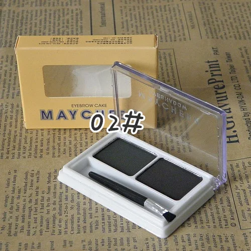 1pcs color 2 1 шт. MAYCHEER двухцветная пудра для бровей натуральный стерео Водонепроницаемый Пот стойкий не снимает макияж 4 г - Цвет: 1pcs color 2