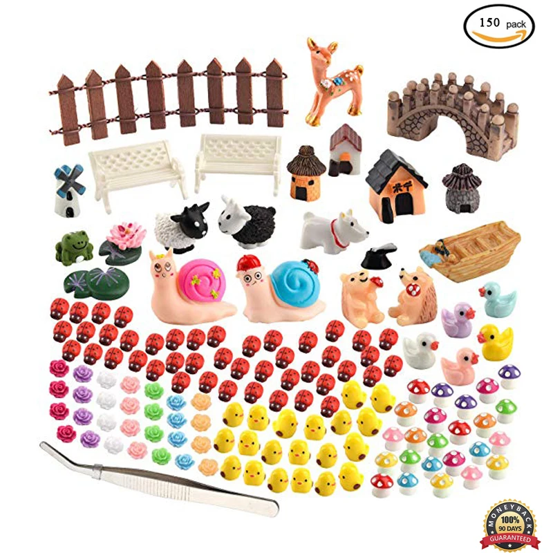 Миниатюрная Статуэтка для украшения 150 штук комплект украшений Mini Sika Deer gnoms