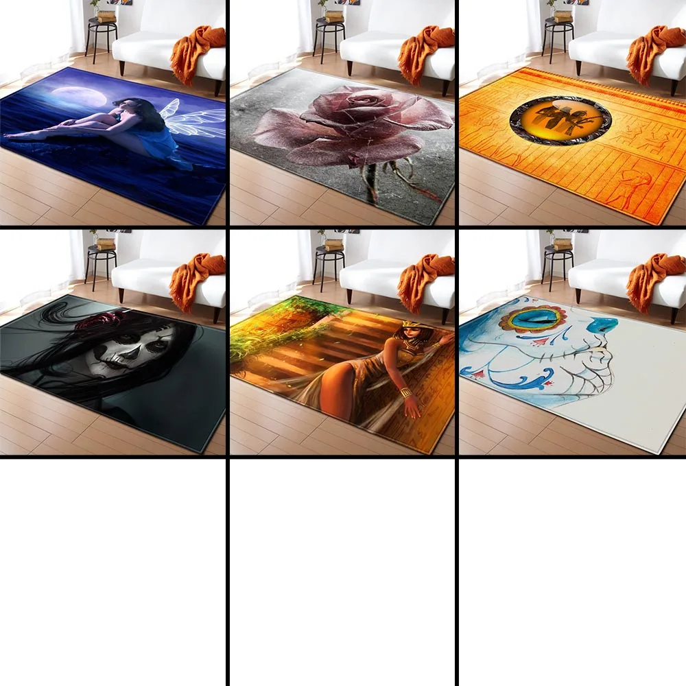

Modern Large Living Room Carpet 3D Fairy Tea Table Mat Rugs Soft Flannel Beautiful Art Home Decor Bedroom Area Rug Carpet