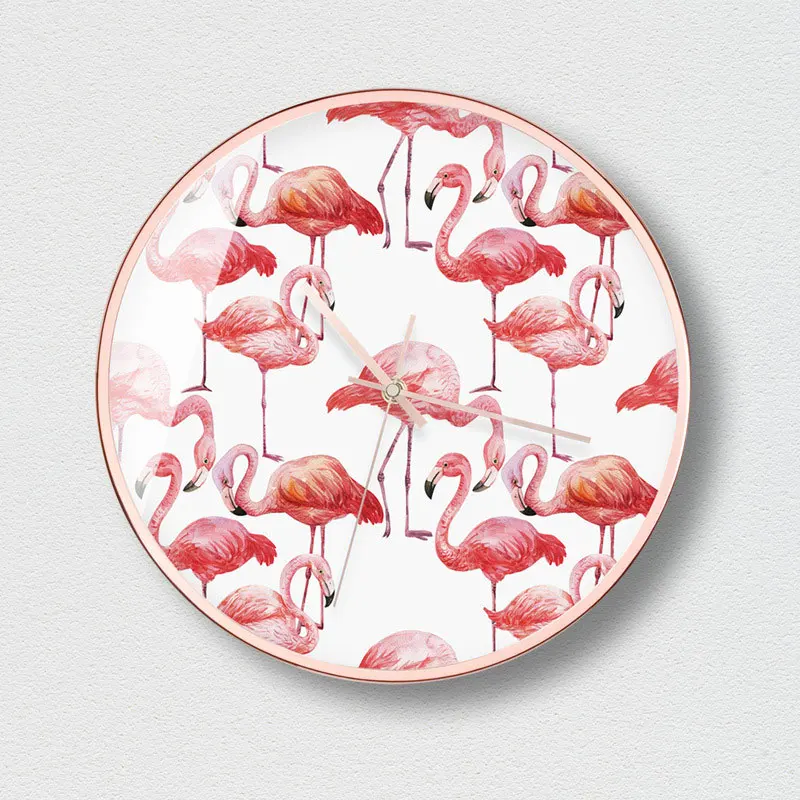 The pink birds house decoration modern fashion clock silent of scan the handle metal frame should be use bedroom and livingO6 | Дом и сад