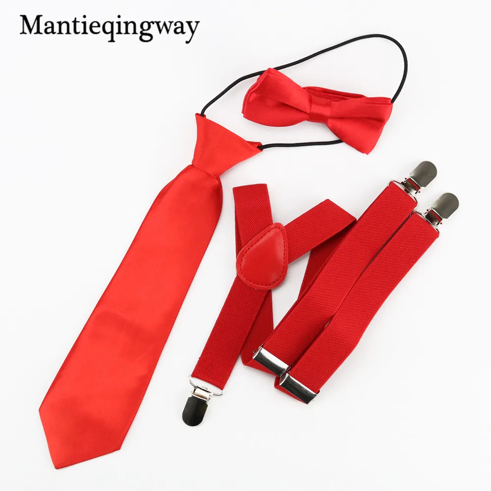 Mantieqingway Эластичные подтяжки для маленьких мальчиков галстук бабочка набор детей