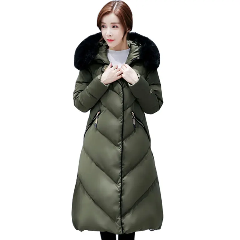 2017 Новинка зимы Подпушка куртка на молнии Для женщин с капюшоном модная одежда