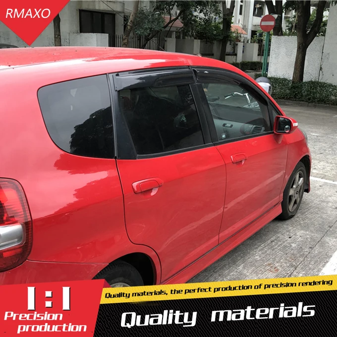 Пластиковый козырек для окна Honda FIT Jazz оттенки вентиляционных отверстий защита от