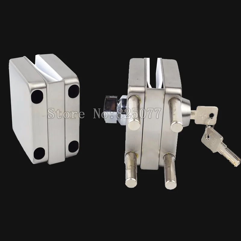 Толстый усиленный стеклянный дверной замок все из нержавеющей стали sus304 не нужно