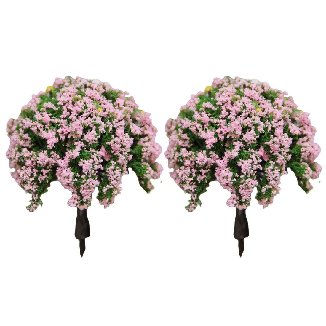 

2pcs fake trees Manual Material Landscaping Tree mini Landscape Decoration Simulation Flower Tree Blossom Flower Accessories