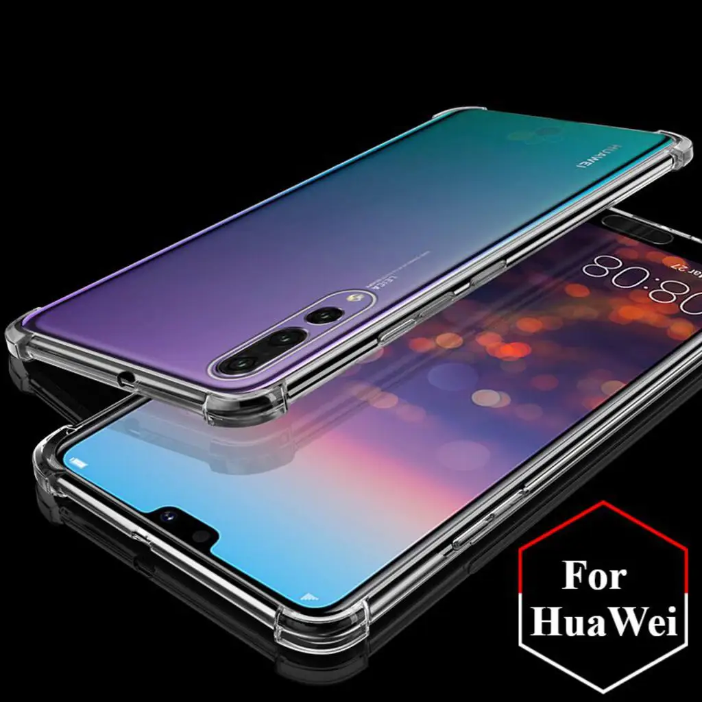 Для Huawei Mate RS Honor 10 9lite V9 7C 6X 6A 7X P20Pro P10 Plus P8 P9 Lite Mini Y6 Y7 Y9 2018 Y3 Y5 2017 противоударные ТПУ