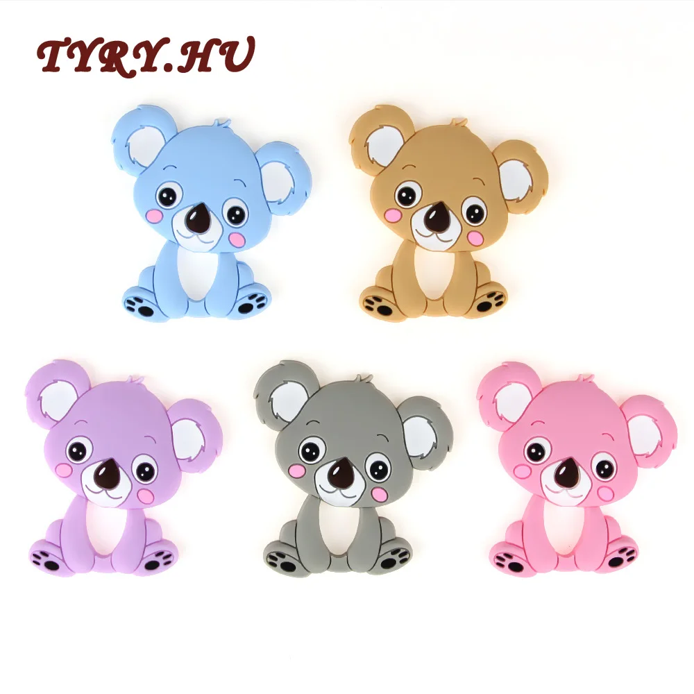 

Food Grade Silicone Teethers DIY Animal Koala Baby Teether Infant Silicone Chew Charms Kids Teething Toys Toddler Gift