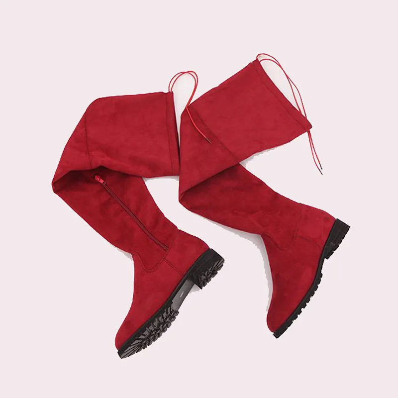 2019 модные женские туфли зимняя обувь Новые Сапоги выше колен Для женщин Высокие