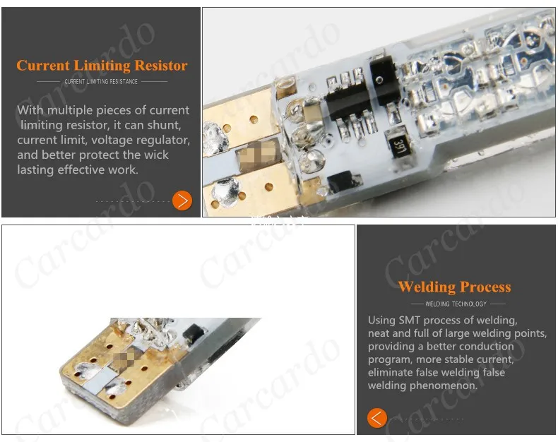 Carcardo 1 комплект RGB светодиодный T10 лампа с пультом дистанционного управления 5050 SMD