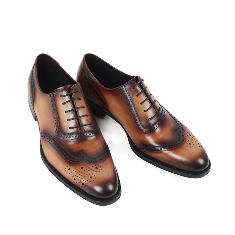 Vikeduo 2020 Handmade Italy Vintage Retro Designer Brand Wedding Party Dance Luxury Male Dress Genuine Leather Men Oxford Shoes | Обувь