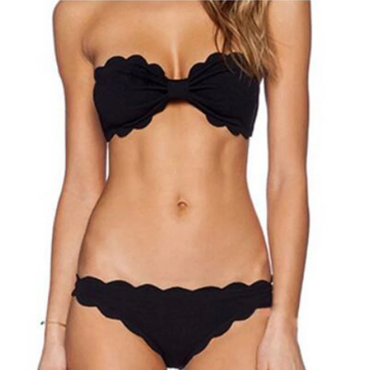 Women's Sexy Solid Crop Weave Beachwear Swimsuits Bikinis Sets Biquini Suits Tankini swimwear 2017 |