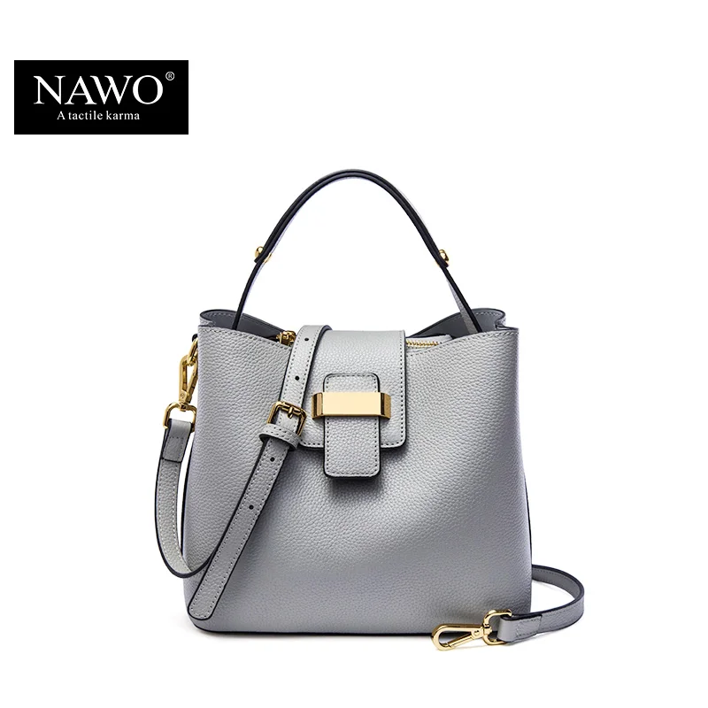 НАЖО 2017 дизайнер Для женщин кожа Сумки ведро на плечо дамы через Малый корова
