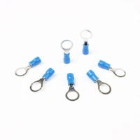 50pcs rv2 8 blue ring insulated terminal cable wire connector suit 1 5 2 5mm cable electrical crimp terminal rv2 5 8