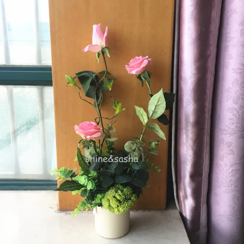 1 комплект натуральный на ощупь розовый костюм искусственная Цветочная