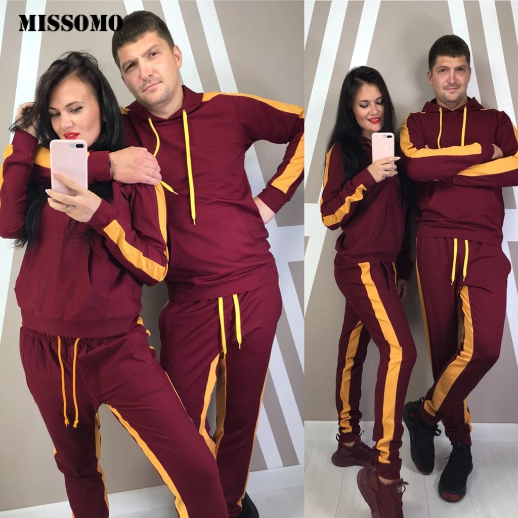 MISSOMO, женские комплекты из 2 предметов,, повседневные спортивные топы+ длинные штаны, набор для пары размера плюс, наряды для женщин, ensemble Sport femme