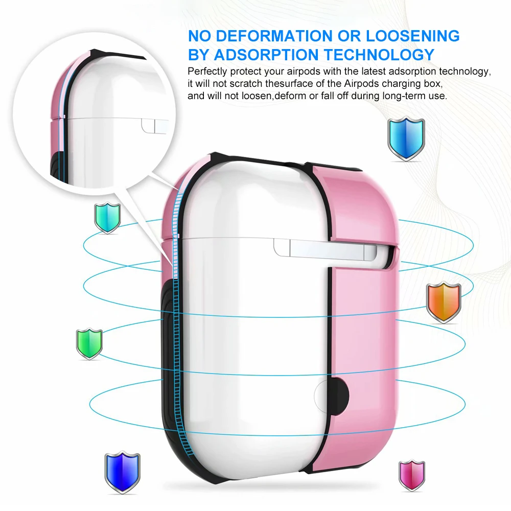 Ascromy Wireless Earphone Case Charging Box For Apple Airpods Skin Shockproof Bluetooth Headphone Pouch Protective Accessories |